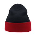 thumbnail image 3 of Atlantis - Gorro beanie segunda piel con vuelta modelo Wind (Azul marino/ Rojo), 3 of 3