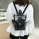 thumbnail image 1 of Mochila/bolso transparente, bolsa de viaje multiusos transparente, bolsa de viaje de vinilo transparente, mochila transparente para conciertos de pelota con una mochila opaca, 1 of 7