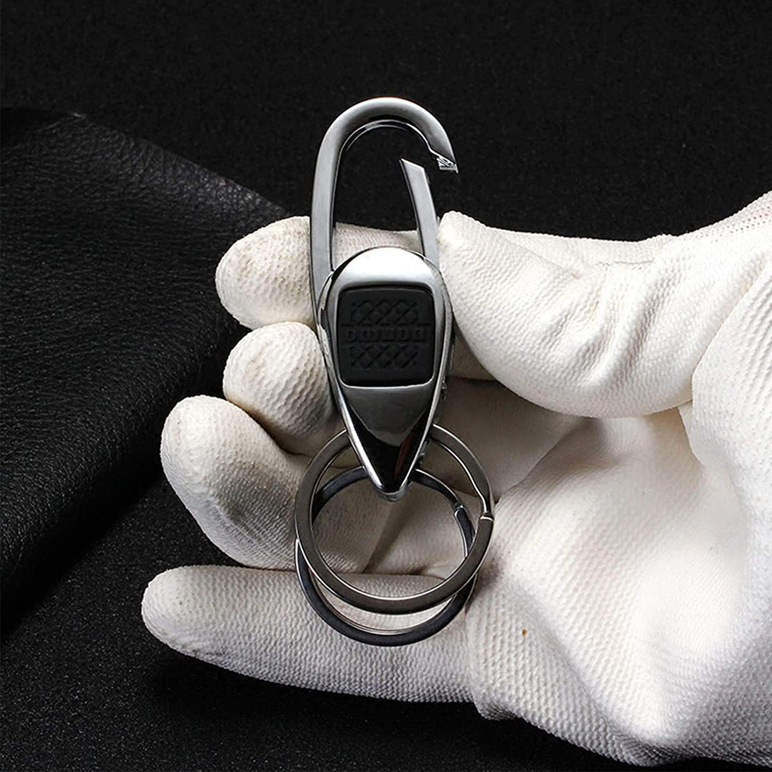 6 Pcs Key Chain with Heavy Duty Car Keychain for Men and Women - Black