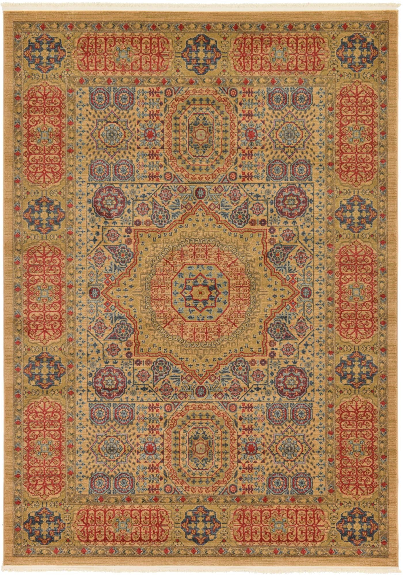 Amina Collection Rug 7' x 10' Beige Flatweave Rug Perfect