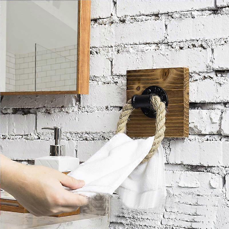 Towel Rack Hemp Rope Towel Ring Towel Holder Towel Ring Vintage