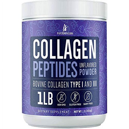 Collagen Peptides Powder for Women Hydrolyzed Collagen Powder Types I, III Non-GMO, Grass-Fed, Gluten-Free, Kosher and Pareve, Unflavored - Easy to Mix Drink Promotes Healthy Hair, Skin and Nails