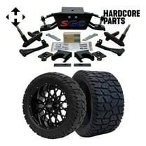 Hardcore Parts 6” Heavy Duty Double A-Arm Suspension Lift Kit for Club Car DS Golf Cart (2004.5-Up) with 14" Black 'Venom' wheel Wheels and 22"x10.5"-14" GATOR On-Road/Off-Road All-Terrain tires