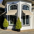 thumbnail image 2 of Awntech 6.38 Ft Charleston Sloped Fixed Awning with Scrolled Iron Arms (76.5in x 24in x 24in), Tan, 2 of 3