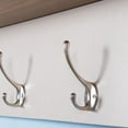 thumbnail image 6 of UBesGoo Entryway Floating Coat Rack, 35'' Wood Wall-Mounted Storage Hanging Shelf w/4 Dual Hooks, Gray, 6 of 7