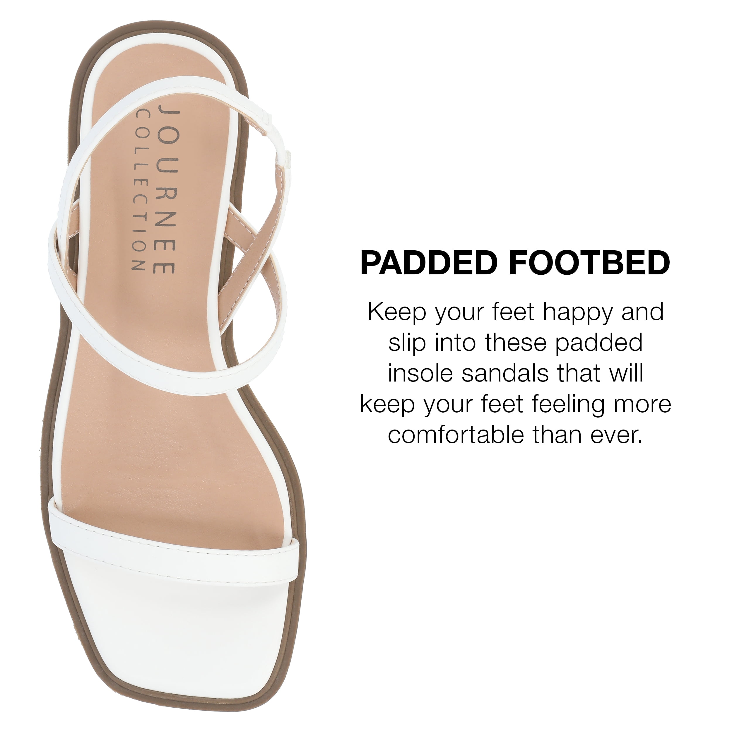 Journee Collection Womens Nylah Slim Platform Sling Back Sandals