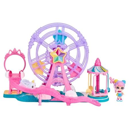 UPC: 0630996501467 | Kindi Kids  Minis Collectible Carnival Ferris Wheel and Posable Rainbow Kate Bobble Head Figurine 2pc  Preschool  Girls  Ages 3+