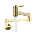 thumbnail image 1 of Spout Folding Arm Tap Sink Modern Basin Kitchen Faucet Splash Proof Easy Install Pot Filler Bathroom Double Switch Wall Mount ,bar Laundry RV Farmhouse, 1 of 6