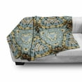 thumbnail image 3 of Ethnic Soft Flannel Fleece Throw Blanket, Classic Tie Dye Effect Batik Motif with Bizarre and Oriental Aesthetic Print, Cozy Plush for Indoor and Outdoor Use, 70" x 90", Brown Blue, by Ambesonne, 3 of 6