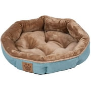Precision Pet Round Shearling Bed Teal 17"L x 17"W x 4.5"H