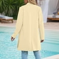 thumbnail image 6 of purcolt Women's Long Blazer Jackets Fall Casual Long Sleeve Lapel Pockets Loose Fit Work Office Blazers Outerwear, 6 of 8