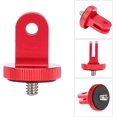 thumbnail image 3 of Adaptador de trípode para cámara,Adaptador de montaje para trípode de aleación de aluminio,Accesorio profesional para cámara de acción de vídeo (rojo), 3 of 5