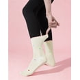 thumbnail image 2 of Yawlsow Pilates Grip Socks for Women, 1 Pair Non-Slip Yoga Ruffle Crew Sock with Heart Pattern for Barre Ballet Workout, 2 of 6