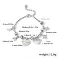 thumbnail image 3 of Fashionable Women's in 18k Gold Plated Sturdy Stainless Steel with Love Heart Charm and Stylish Zircon, 3 of 9
