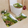 thumbnail image 1 of ABPHQTO Gebirgsflu mit Alpenrosen en den Alpen im Frhjahr Juego de alfombras de baño de 3 piezas Alfombra de baño Alfombra de contorno y tapa de inodoro, 1 of 2