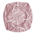 thumbnail image 4 of Fundas elásticas para sillas de oficina, fundas protectoras de asiento de silla, de spandex, extraíbles y elásticas. Rosa, 4 of 8