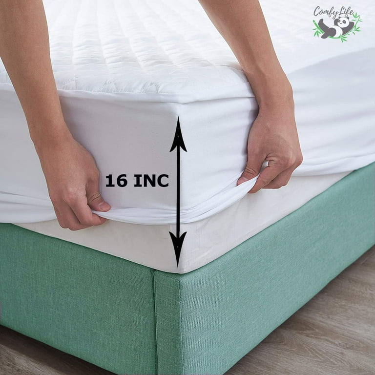 Waterproof Mattress Protector Washable Urine-Proof Stretchable Bed Cover h  14