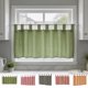 thumbnail image 1 of MTBLYS Cenefa de cortina a cuadros para ventana de cocina | Cortina divisoria estilo cabaña con bolsillo para barra, 99 x 45 cm | Cenefa de ventana de nailon opaca para sala de estar y dormitorio, 1 of 7