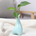 thumbnail image 1 of Ceramic Mini Flower Pot Vase Containers Candy Color Vase For Wedding Home Decor Ornaments Desktop Hydroponic Container 6 Colors Light Green Blue Yellow Teal Pink White, 1 of 8