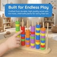 thumbnail image 3 of qolami Color Sorting Stacking Toys, Color Matching Puzzle Game, Wooden Sorting & Stacking Toys for Family Game Night, 3 of 8
