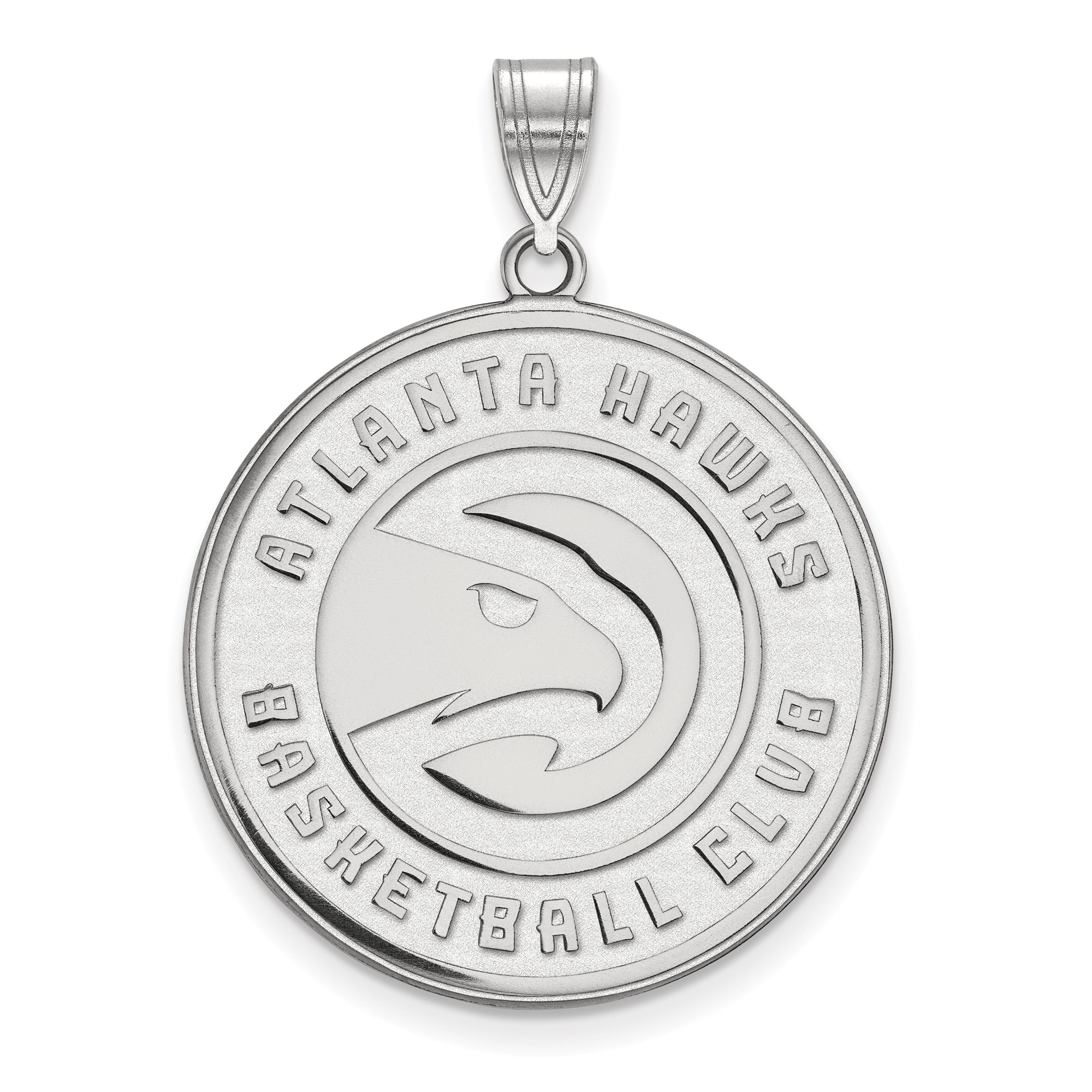 Bonyak Jewelry 14k White Gold NBA LogoArt Atlanta Hawks