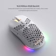 thumbnail image 4 of LTC Mosh Pit 16,000 DPI RGB Wireless Ambidextrous Gaming Mouse with Lightweight Honeycomb Shell, Ergonomic Shape for Right or Left Hand Use, Comfortable 2.4G Mice for PC/Mac/Laptop, White, 4 of 9