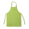 Toptie Kids Aprons with Pocket & Adjustable Strap, Child Chef Bib Apron for Kitchen Cooking Baking Painting-green dot-M