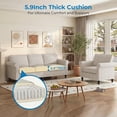 thumbnail image 7 of Puremind 2 Piece Sofa Set for Living Room, Linen Sectional Sofa and Armchair Furniture Sets for Apartment/Small Spaces, Beige, 7 of 7