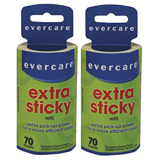 6 Pack Evercare Lint Roller Refill 60 Sheets Extra Sticky Pet Hair Dandruff 