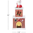 thumbnail image 4 of Mr. Christmas 18 Inch Animated Santa in Chimney with LED Lights and Music, 4 of 7