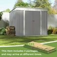 YOPTO 9X3 FT Garbage Bin Outdoor Steel Storage Shed,Metal
