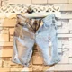 thumbnail image 3 of Pantalones cortos de mezclilla para hombre, bermudas originales, pantalones vaqueros cortos largos para hombre, pantalones azules rotos a la mitad con botones, ropa de calle Harajuku en oferta, talla, 3 of 5