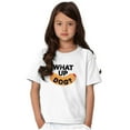 thumbnail image 3 of Funny Food Pun Joke What Up Dog Crewneck T Shirts Boy Girl Teen Brisco Brands XS, 3 of 6