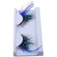 thumbnail image 2 of False Eyelashes Exquisite Beautiful Blue Natural Feather Fake Eyelashes Dress Party Masquerade Queen False Eyelashes, 2 of 3