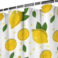 thumbnail image 3 of Yellow Lemon Fruit Slices White Pattern Shower Curtain 72"x84" ,Bathroom Decorative Shower Curtains Set with 12 Hooks,Modern Waterproof Washable Shower Curtain, 3 of 6