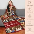 thumbnail image 3 of AISENIN Custom Merry Christmas New Year Gifts Personized Throw Blankets With 9 Photos Text Flannel Blankets for Friends Kids Couples Family, 3 of 5
