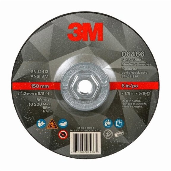 3m Cut and Grind Wheel,6 in dia 06466