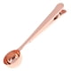 thumbnail image 1 of Toystoory Cuchara de café de acero inoxidable 2 en 1, bolsa de sellado, Clip de cocina, cuchara de café dorada, cuchara medidora de tierra con rosa dorado, 1 of 6