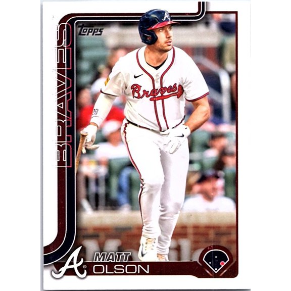 2025 Topps Series One Matt Olson #145 Baseball Card Atlanta Braves Atlanta Braves MLB Baseball Trading Card