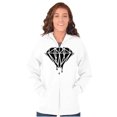 thumbnail image 3 of Diamond Dripping Fashionable Girly Unisex Fleece Graphic Zip Up Hoodie Brisco Brands 4X, 3 of 5