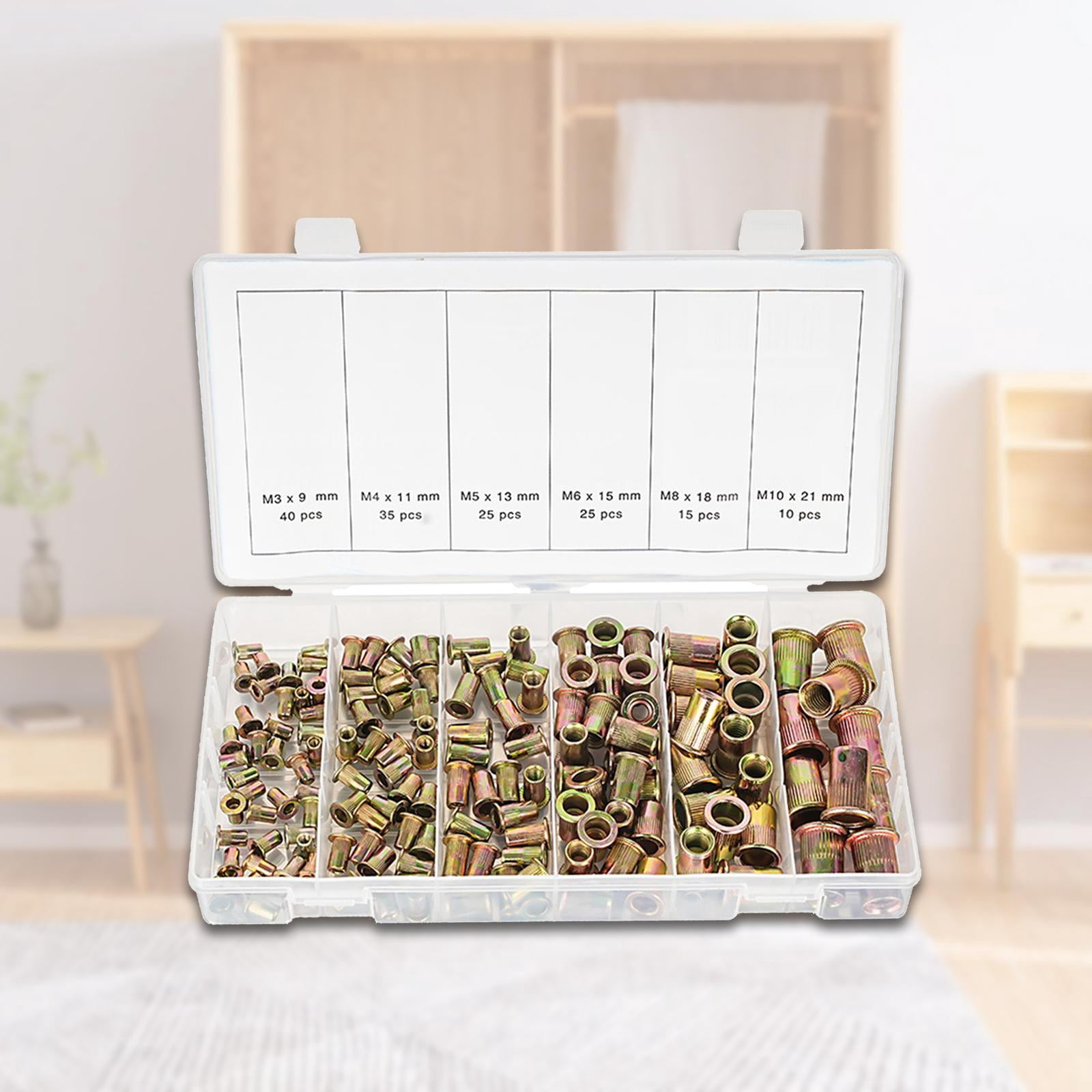 figatia 150x Rivet Nuts Assortment Set Multi Sizes Metal Fasteners Insert Nut Assort