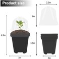 thumbnail image 3 of 10PCS Plant Nursery Pots with Humidity Dome, 3" Soft Plastic Gardening Pot Plant Container, Plastic Square Flower Starting Pots, 3 of 7