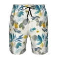 thumbnail image 4 of Kdxio Watercolor Leaves Pattern Mens Casual Shorts - Drawstring Summer Beach Sports Shorts for Men, 4 of 9