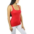 thumbnail image 3 of ToBeInStyle Womens Essential Ribbed Racerback Versatile Layering Cotton Blend Tank Top, 3 of 5