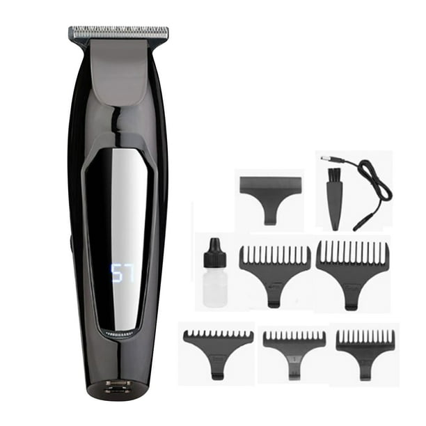Maquinilla eléctrica para cortar el pelo para hombres, maquinilla para cortar el pelo con pantalla LCD profesional recargable por USB, maquinilla de afeitar eléctrica para peluquero, recortadora de