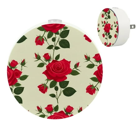 

YZUOUZY Lamp for Bedroom Small Lamp Bedroom Lamps Set of 2 Floral Rose Flowers