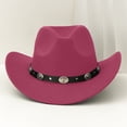 thumbnail image 2 of TIANZEN Blend Wide Brim Cowboy Hat For And Classic Western Fedora With Stylish Cowboy Hat Adult, 2 of 4