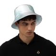 thumbnail image 6 of Daiia Gold Lines Marble Watercolor Pattern Bucket Hat - Trendy Cotton Sun Hat for Beach, Golf, Fishing - Fun Outdoor Vacation Boonie for Men and Women, 6 of 9