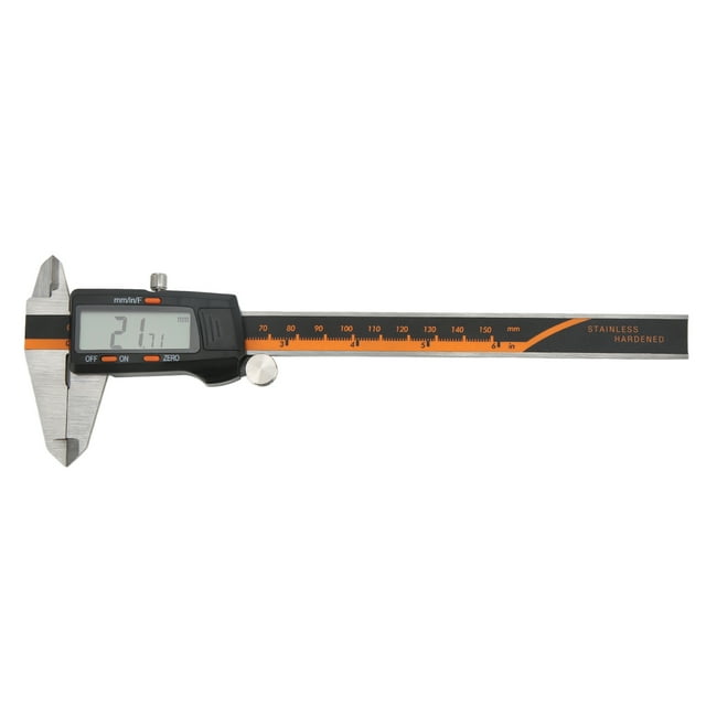 Calibrador Vernier digital de 0 a 150 mm, herramienta electrónica de medición fraccionaria con pantalla LCD