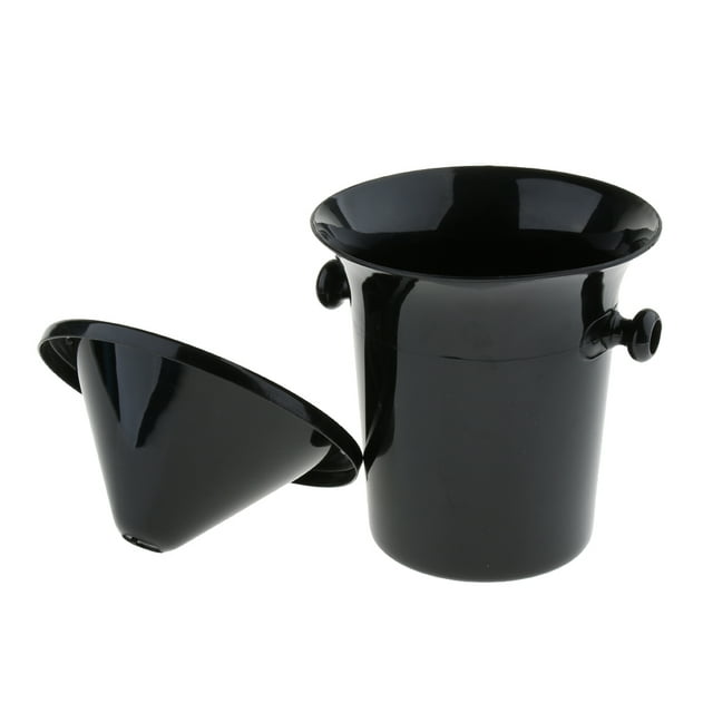 Cubo de Champán Sunnimix para Fiesta 3 Cuartos Cuchara Spittoon para vinos Negro